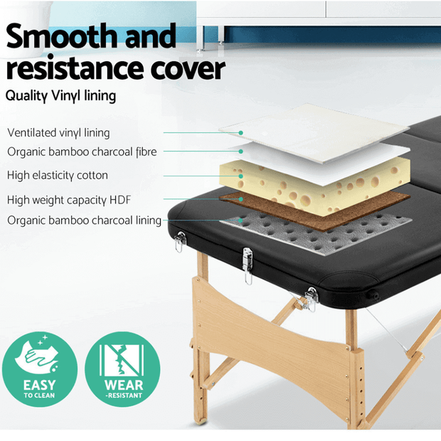 Premium Portable Wood Frame Massage Table