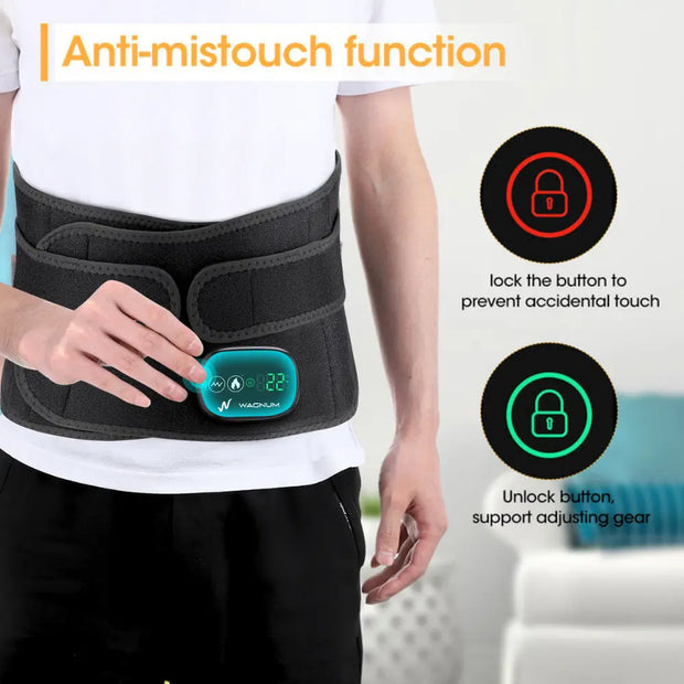 ThermaRelief Pro - Electric Heated Waist & Abdominal Massage Belt for Lower Back, Abdominal Pain