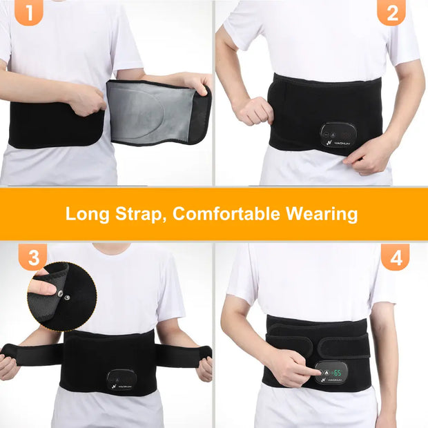 ThermaRelief Pro - Electric Heated Waist & Abdominal Massage Belt for Lower Back, Abdominal Pain